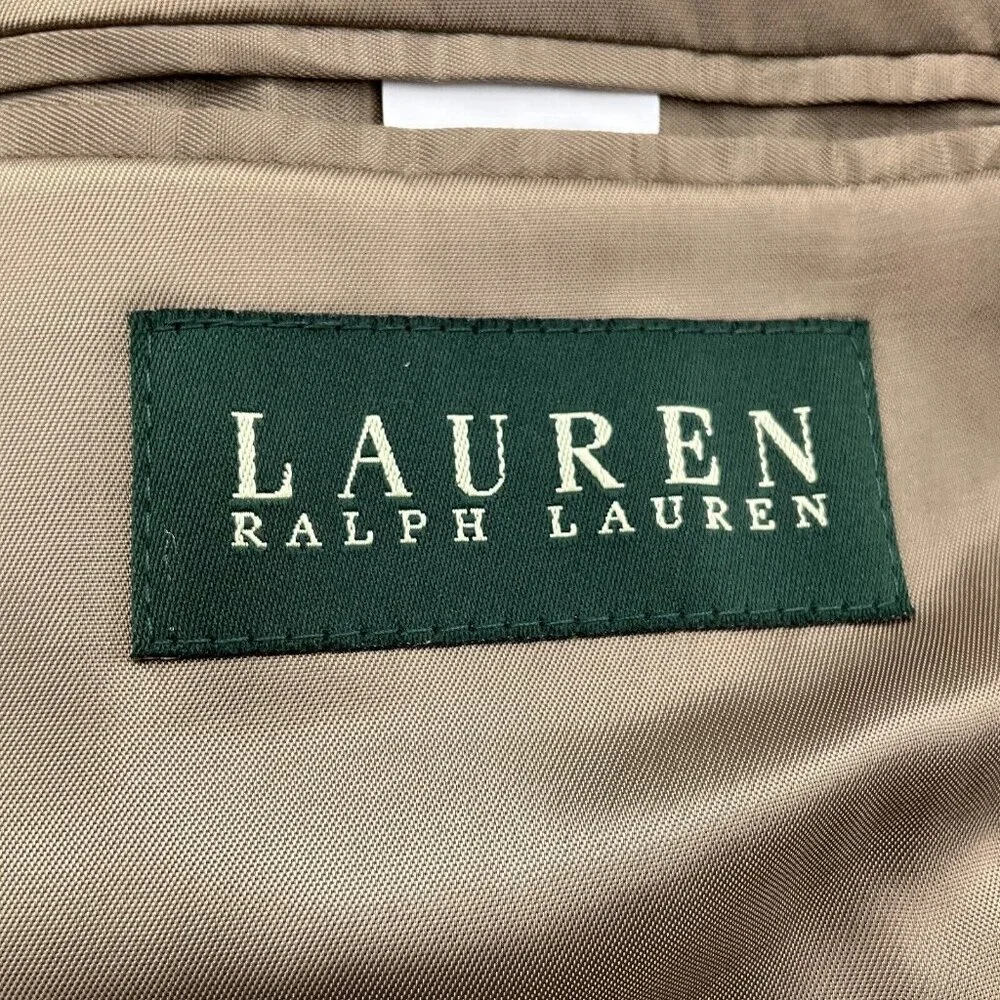 Lauren Ralph Lauren Blazer Men 40R‎ Purple Tan Prince Edward Plaid Silk Wool